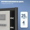 Сейф DELI "4112" биометрический + электронный замок + ключ, 450х380х320 мм, 29 кг, черный